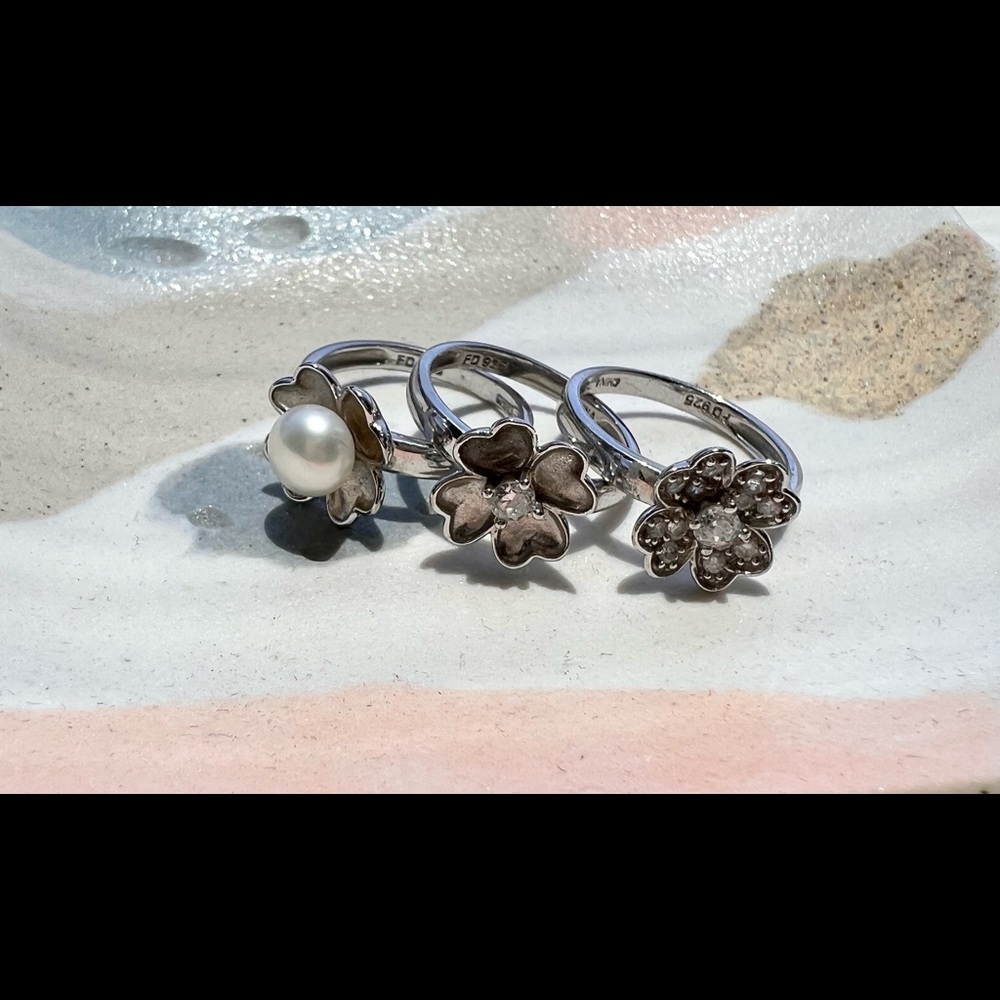 Floral Ring Trio